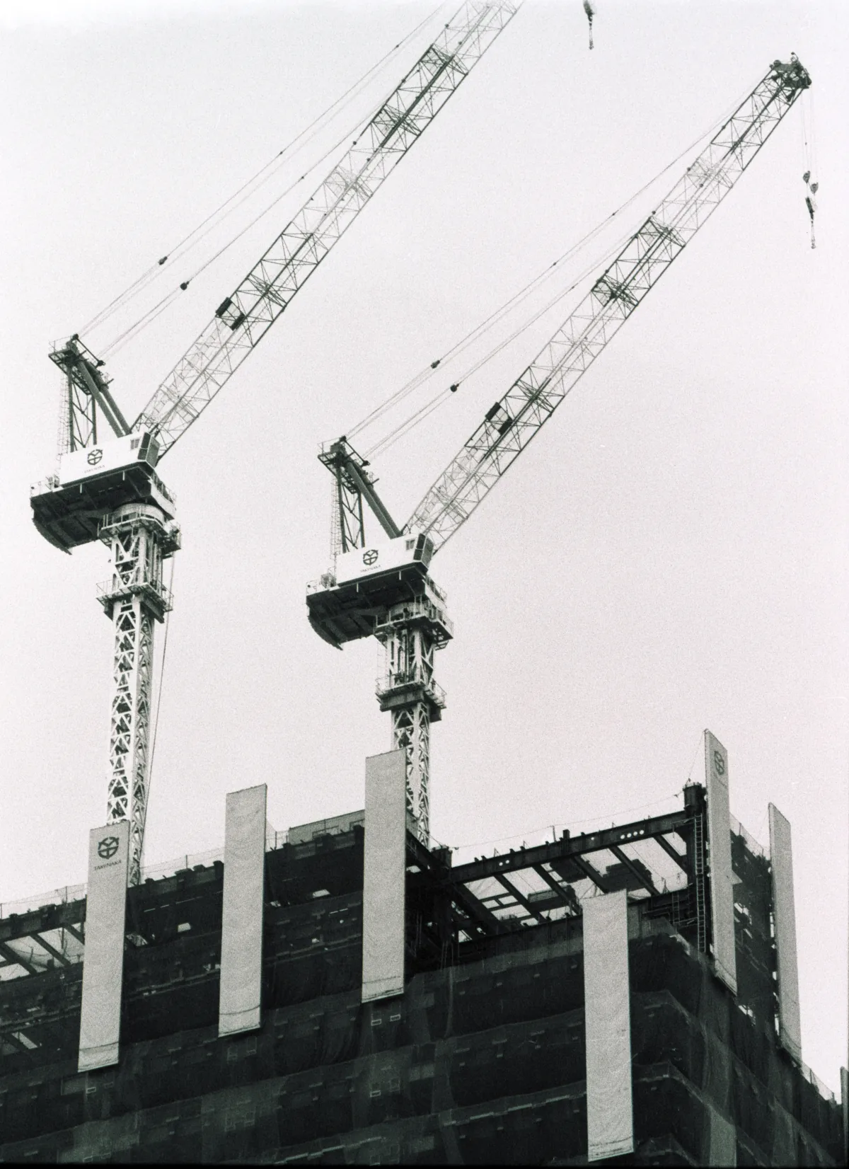 Photographic study of an industrial structure.